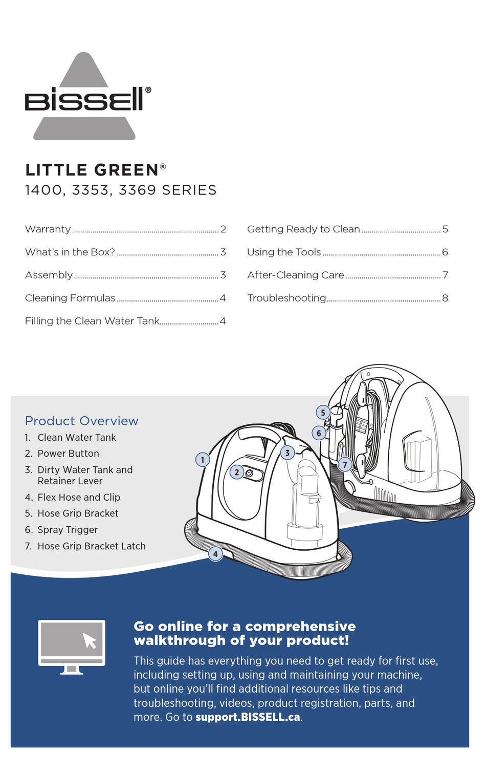 bissell little green instruction manual