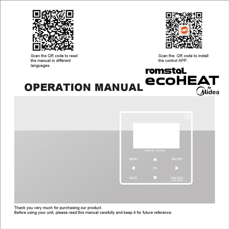 MIDEA ROMSTOL ECOHEAT OPERATION MANUAL Pdf Download | ManualsLib