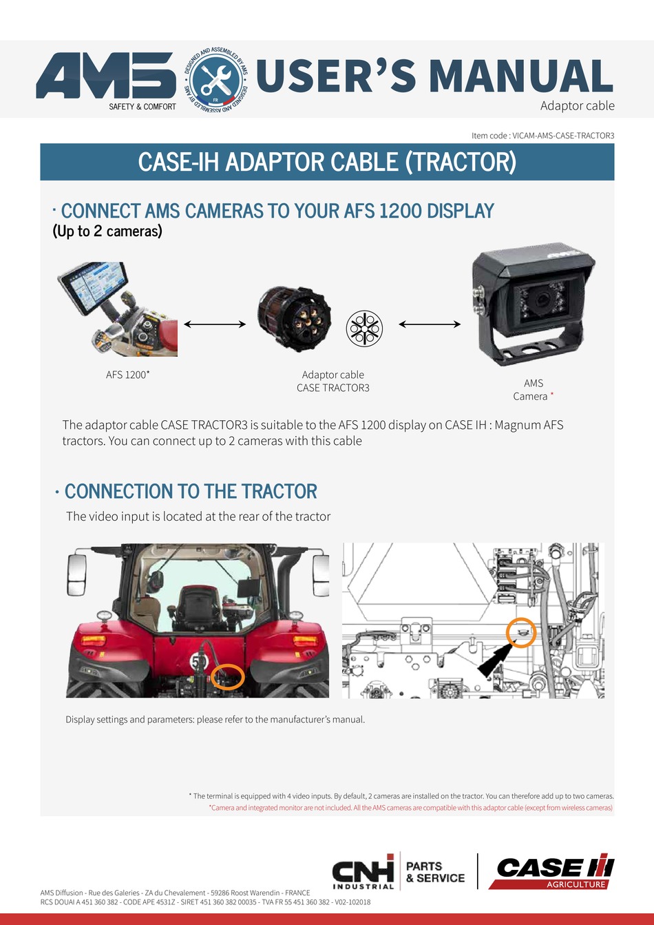 AMS VICAM--CASE-TRACTOR3 USER MANUAL Pdf Download | ManualsLib