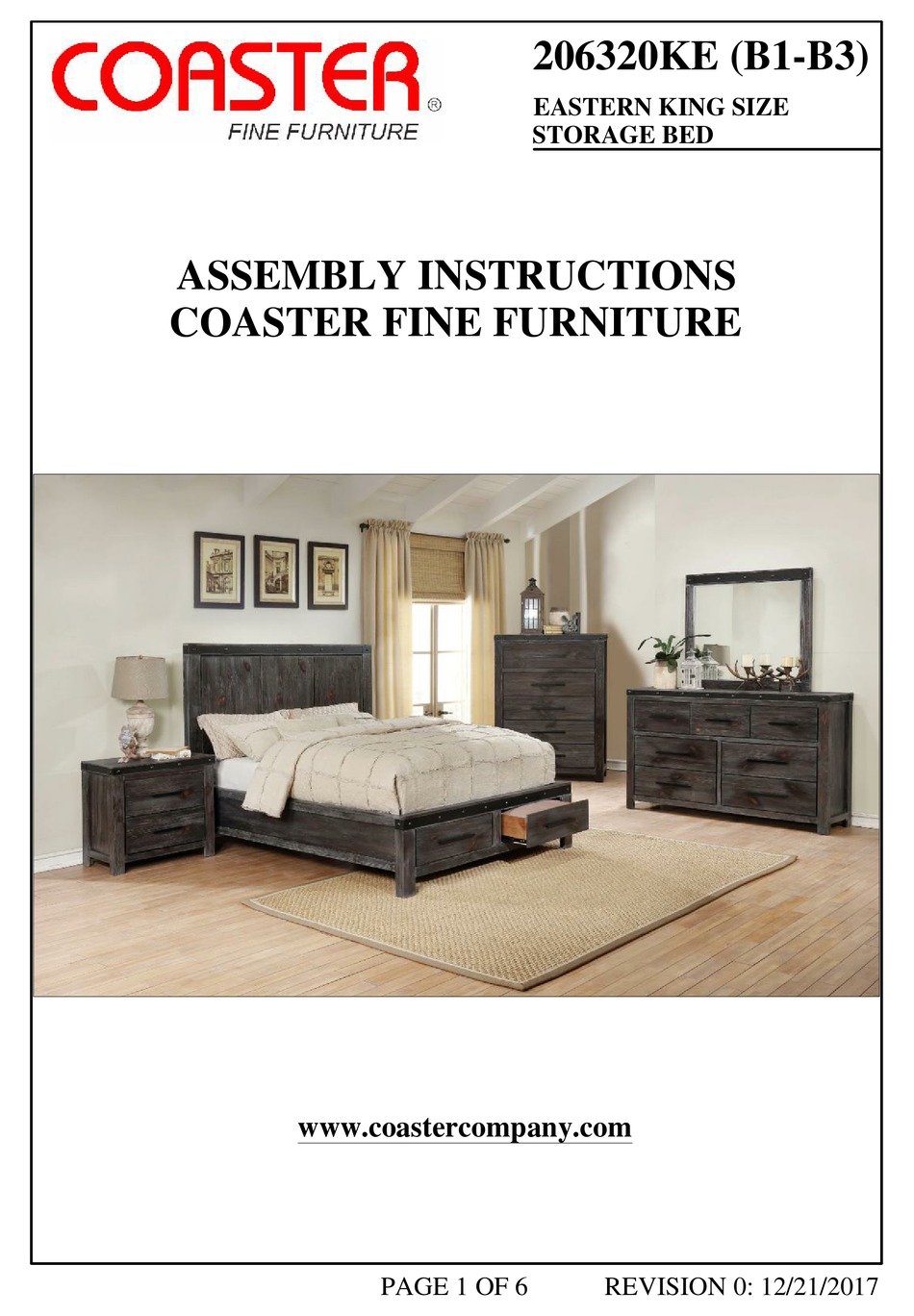 COASTER 206320KE ASSEMBLY INSTRUCTIONS MANUAL Pdf Download ManualsLib