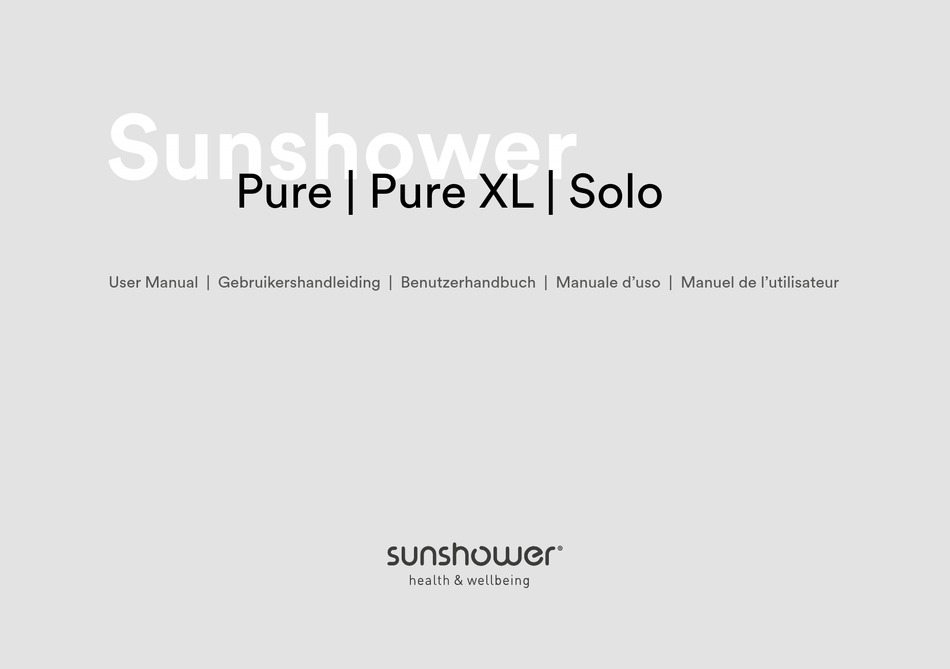 SUNSHOWER PURE USER MANUAL Pdf Download ManualsLib