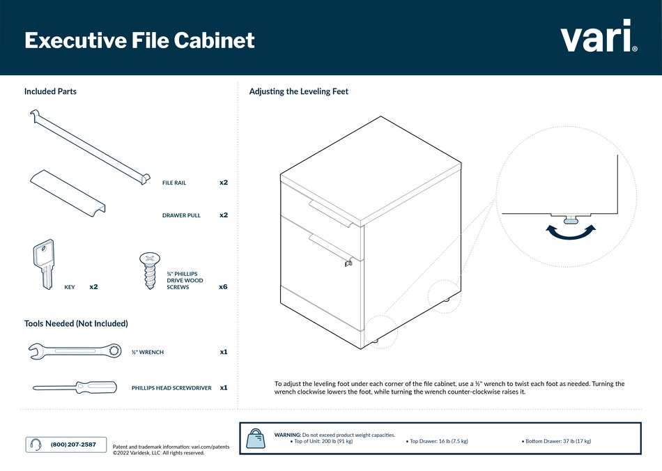 VARI EXECUTIVE FILE 401653 ASSEMBLY INSTRUCTIONS Pdf Download