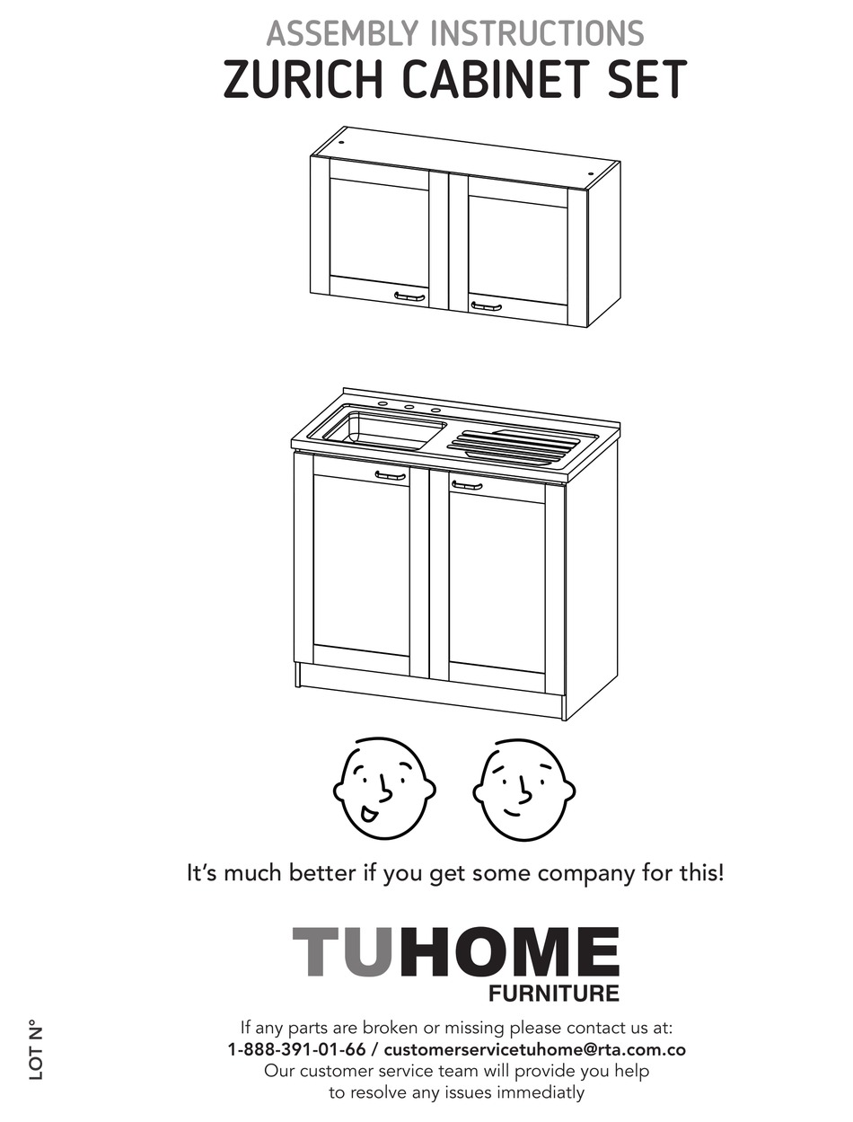 TUHOME FURNITURE ZURICH SET ASSEMBLY INSTRUCTIONS MANUAL Pdf