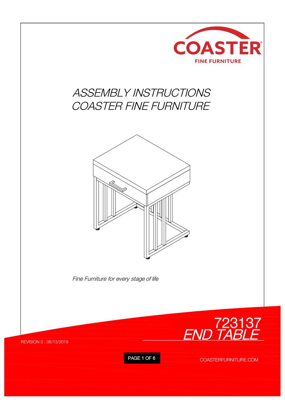COASTER 723137 ASSEMBLY INSTRUCTIONS MANUAL Pdf Download ManualsLib