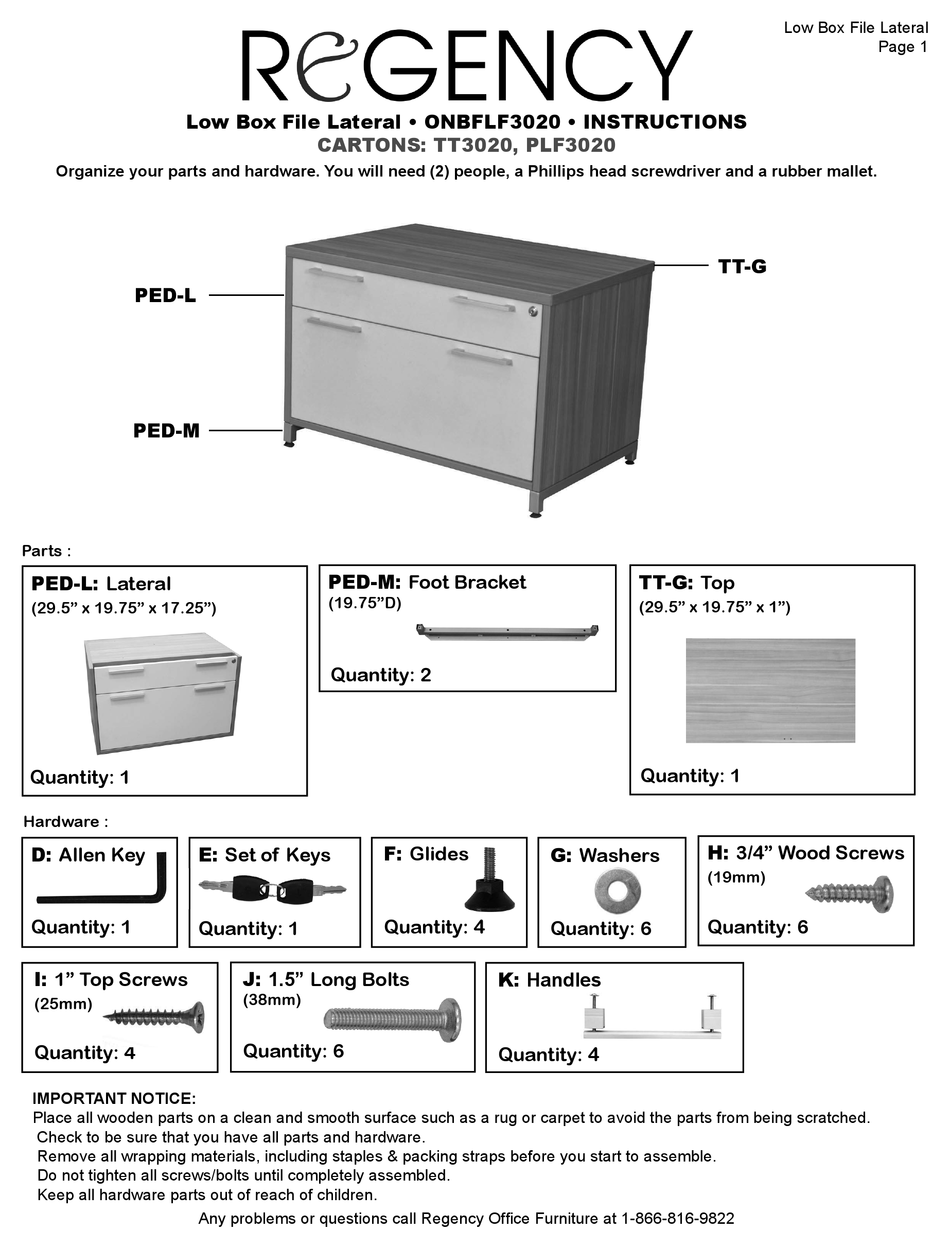 REGENCY ONBFLF3020 INSTRUCTIONS Pdf Download ManualsLib