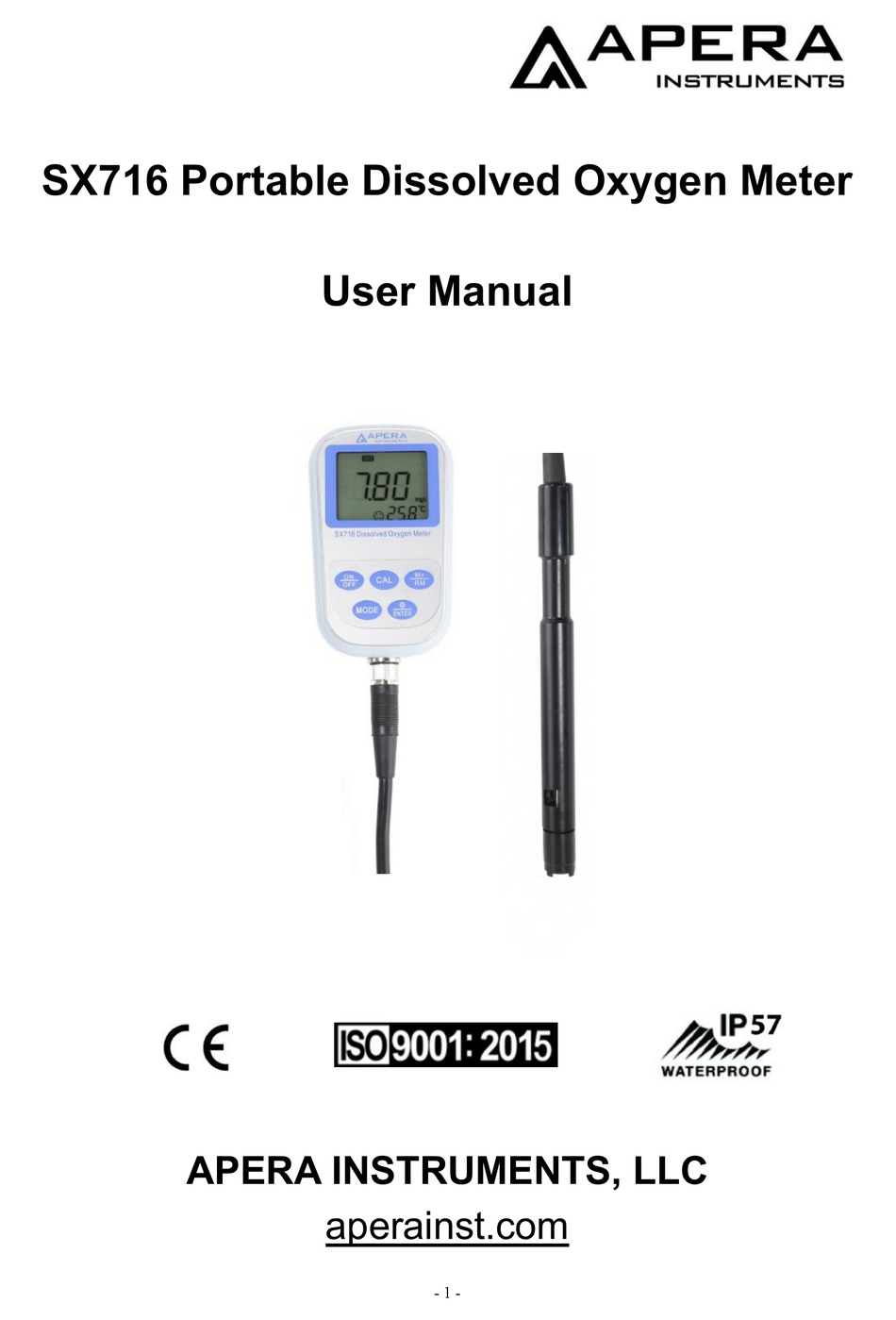 Apera Instruments Sx716 User Manual Pdf Download Manualslib