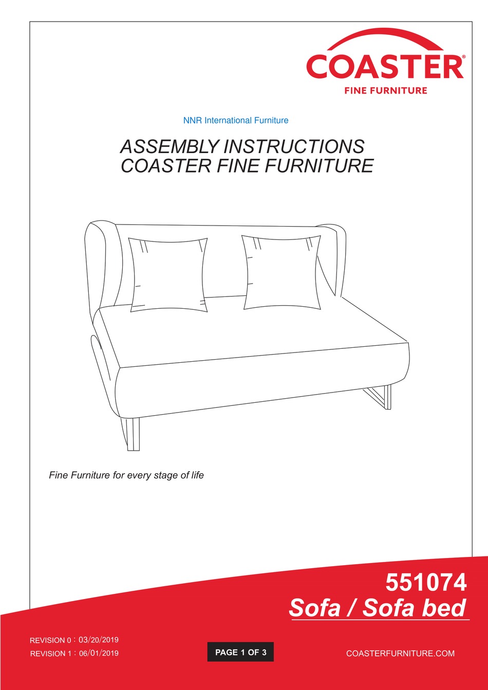 COASTER 551074 ASSEMBLY INSTRUCTION Pdf Download ManualsLib