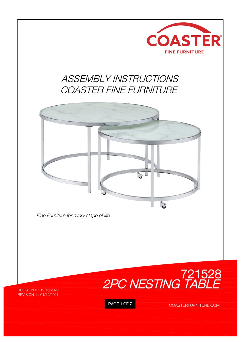 COASTER 721528 ASSEMBLY INSTRUCTIONS MANUAL Pdf Download ManualsLib