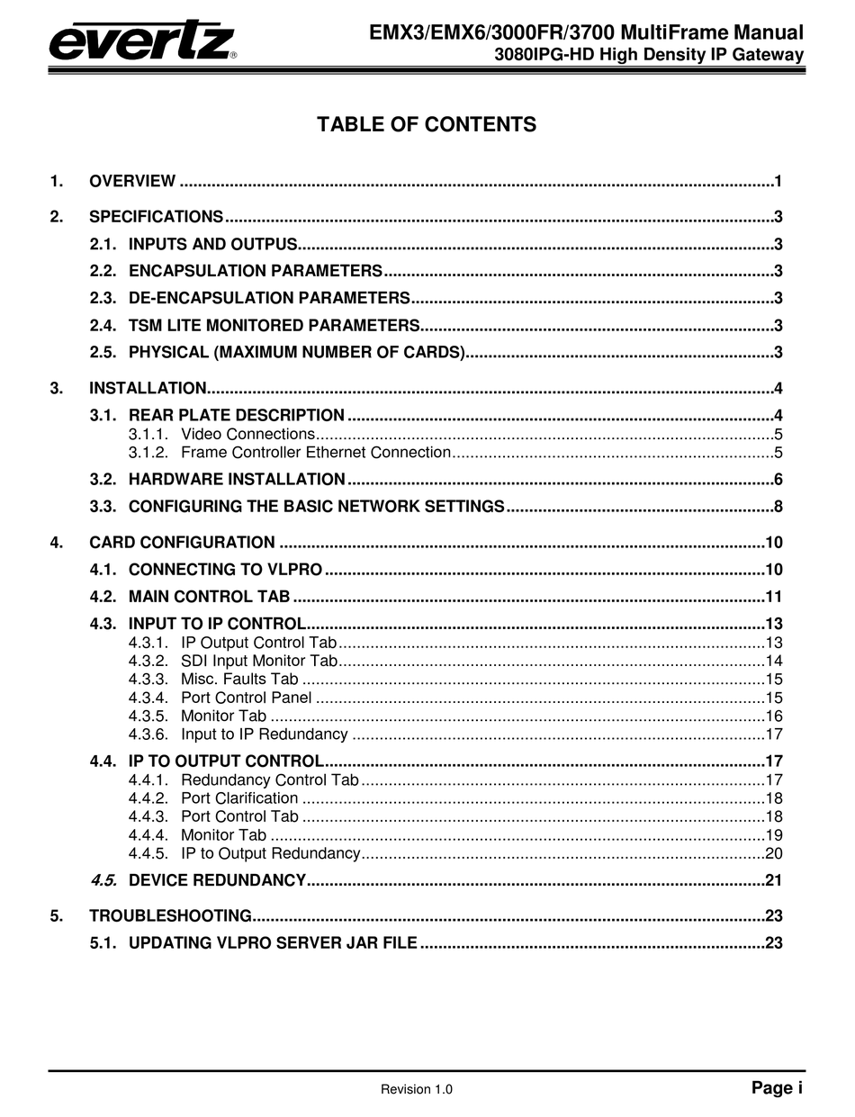 EVERTZ EMX3 MANUAL Pdf Download ManualsLib