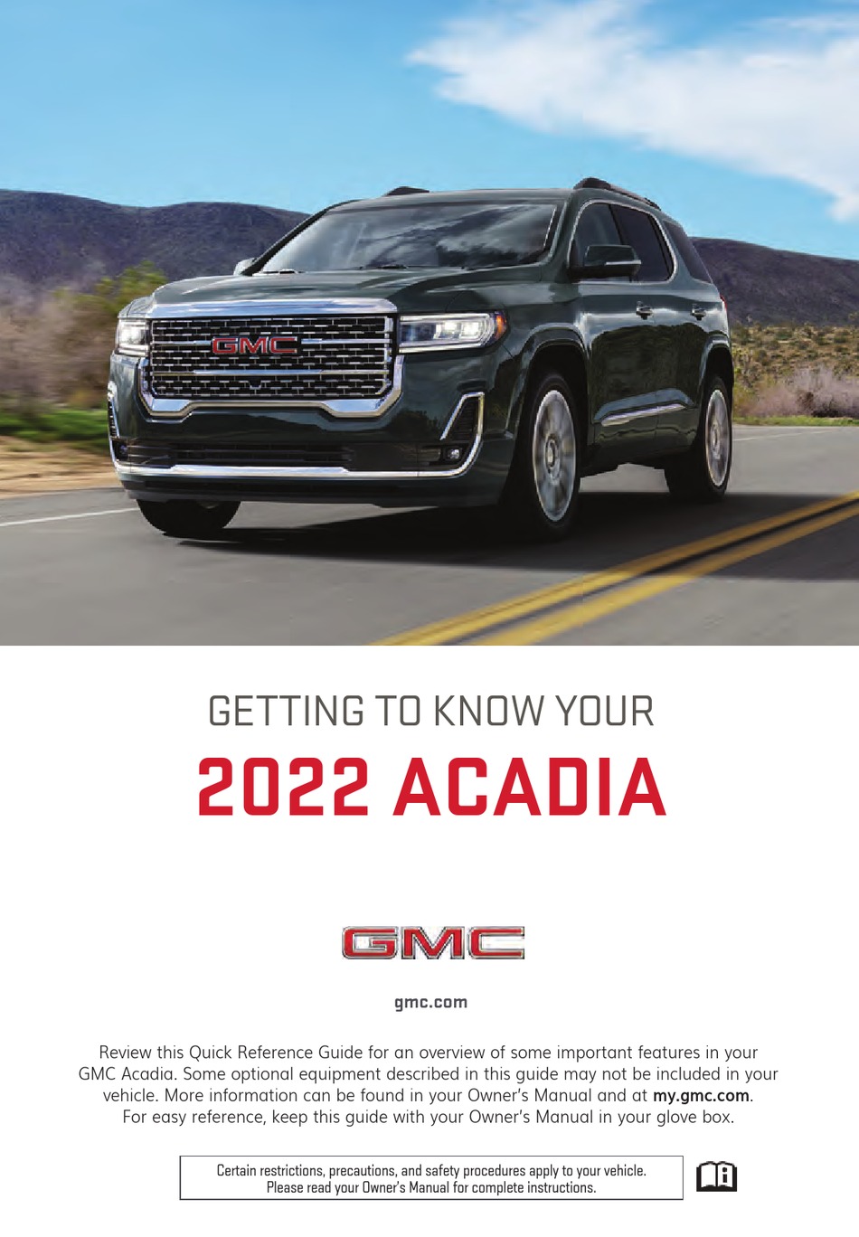 GMC ACADIA 2022 MANUAL Pdf Download | ManualsLib