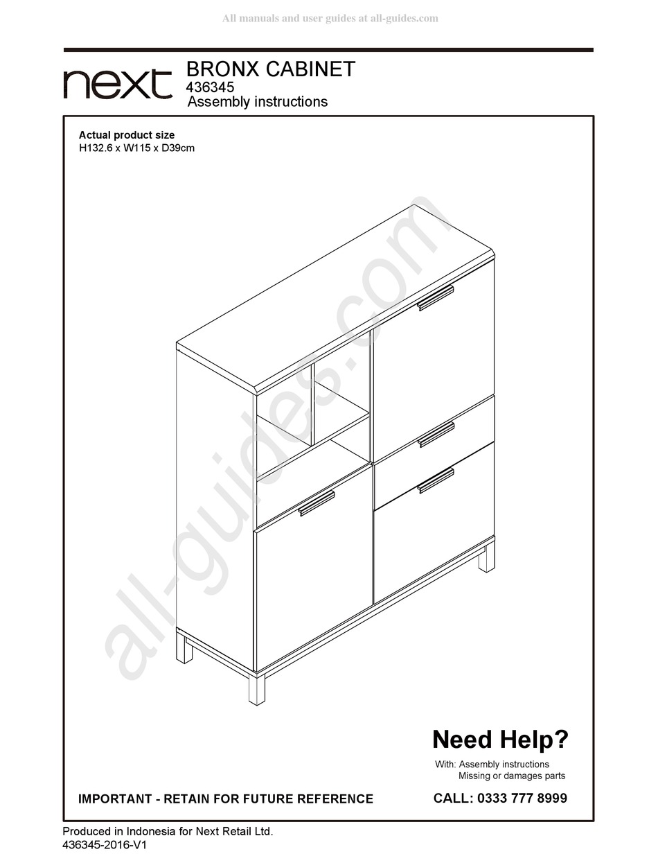 NEXT BRONX 436345 ASSEMBLY INSTRUCTIONS MANUAL Pdf Download ManualsLib