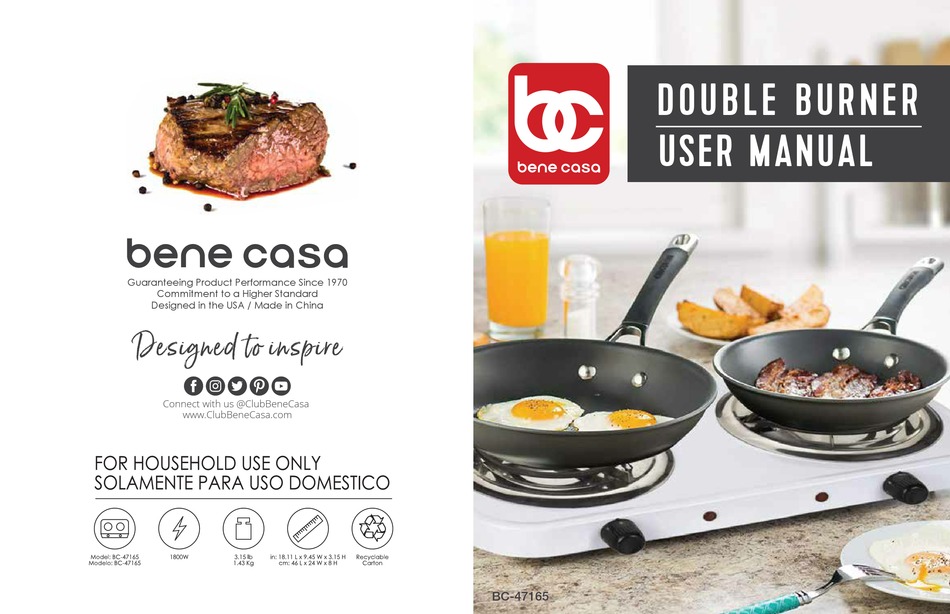 BENE CASA BC47165 USER MANUAL Pdf Download ManualsLib