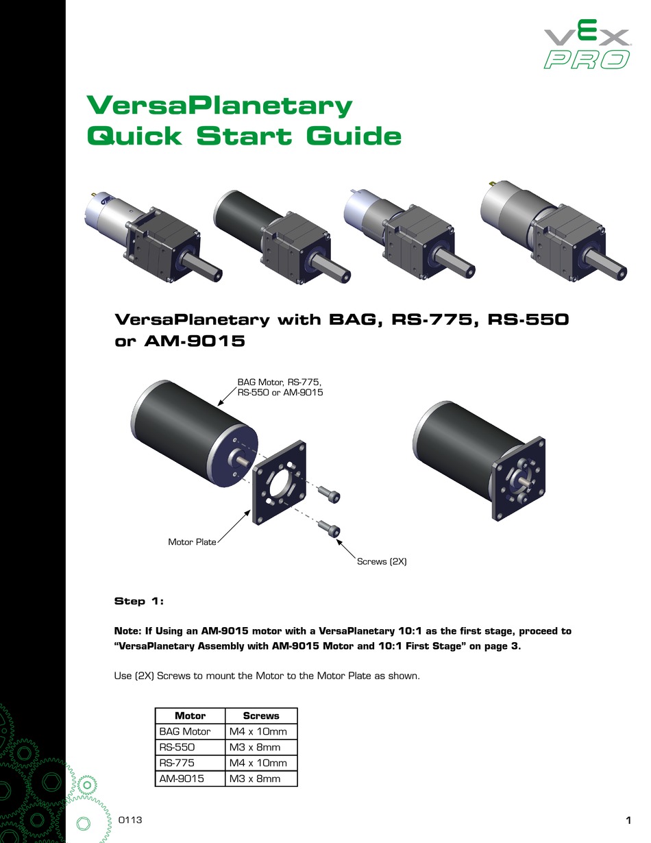 VEX ROBOTICS PRO QUICK START MANUAL Pdf Download