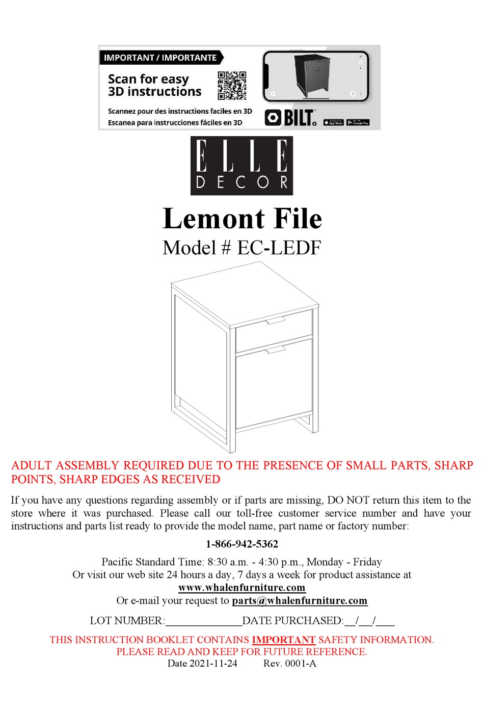 WHALEN FURNITURE ELLE DECOR LEMONT FILE ECLEDF MANUAL Pdf Download
