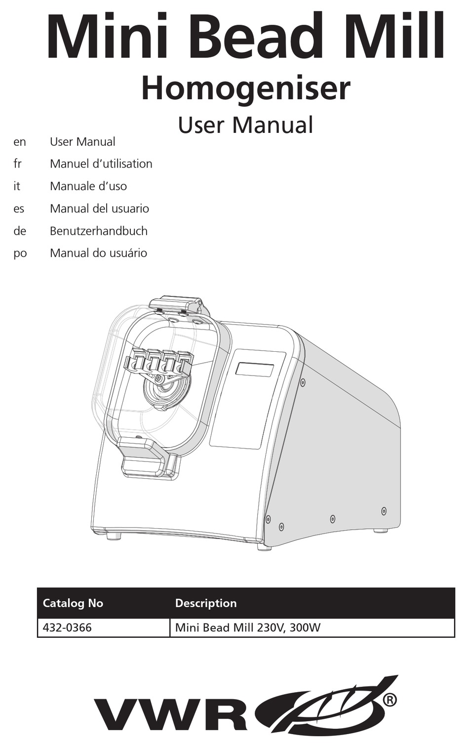 VWR HOMOGENISER USER MANUAL Pdf Download ManualsLib