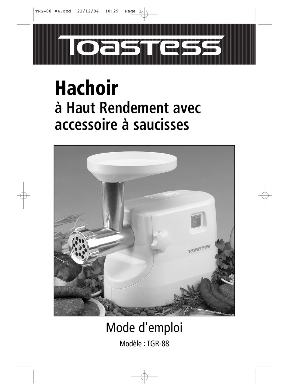 TOASTESS TGR88 INSTRUCTION BOOKLET Pdf Download ManualsLib