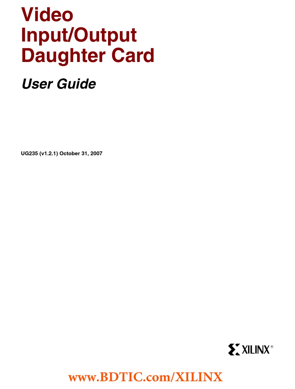 XILINX VIODC USER MANUAL Pdf Download ManualsLib