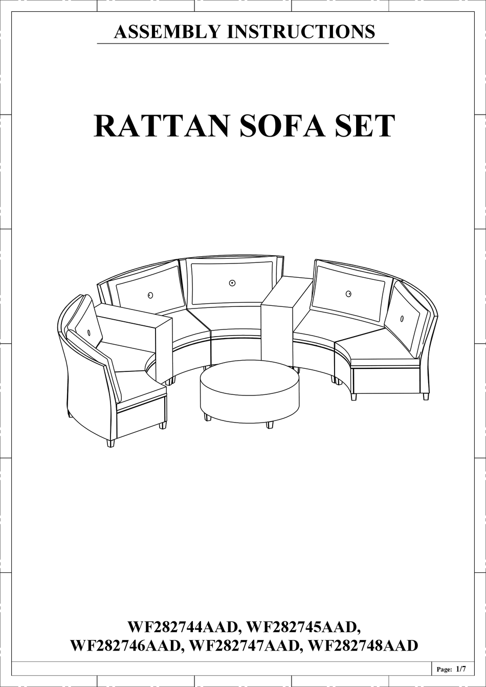 RATTAN WF282744AAD ASSEMBLY INSTRUCTIONS MANUAL Pdf Download ManualsLib