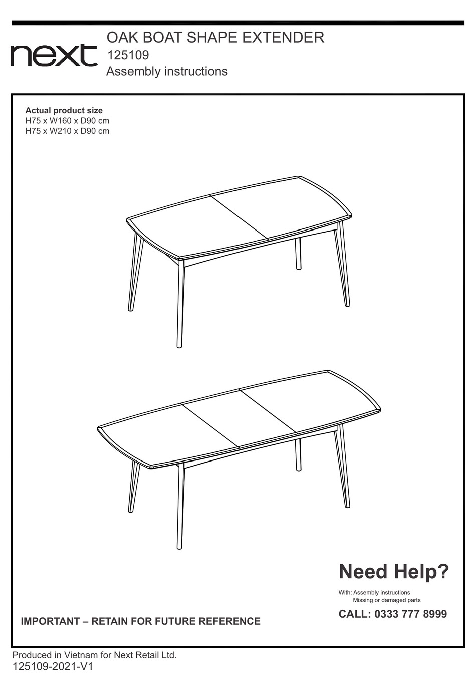 NEXT 125109 ASSEMBLY INSTRUCTIONS MANUAL Pdf Download ManualsLib