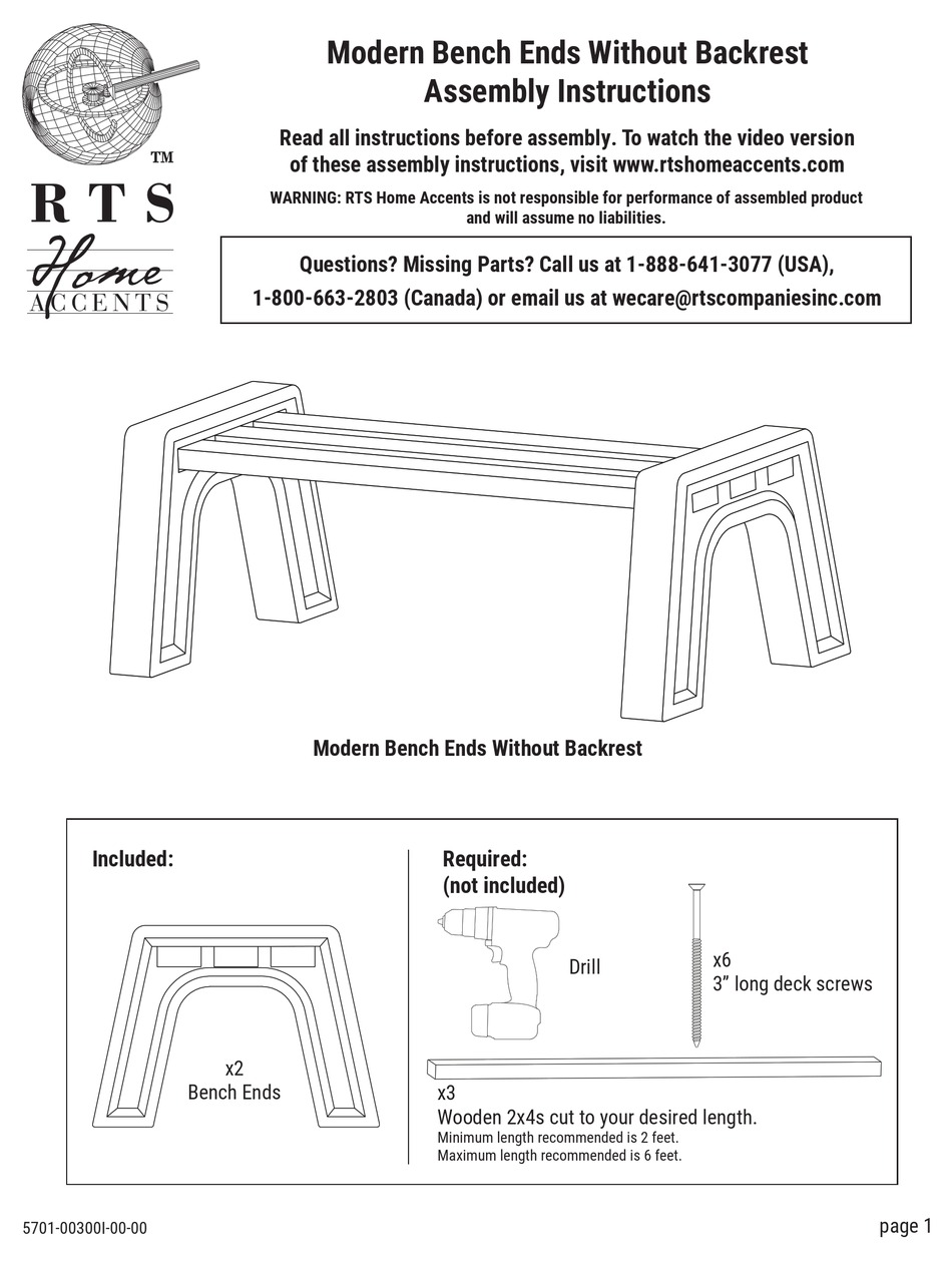HOME ACCENTS RTS 8612858 ASSEMBLY INSTRUCTIONS Pdf Download ManualsLib