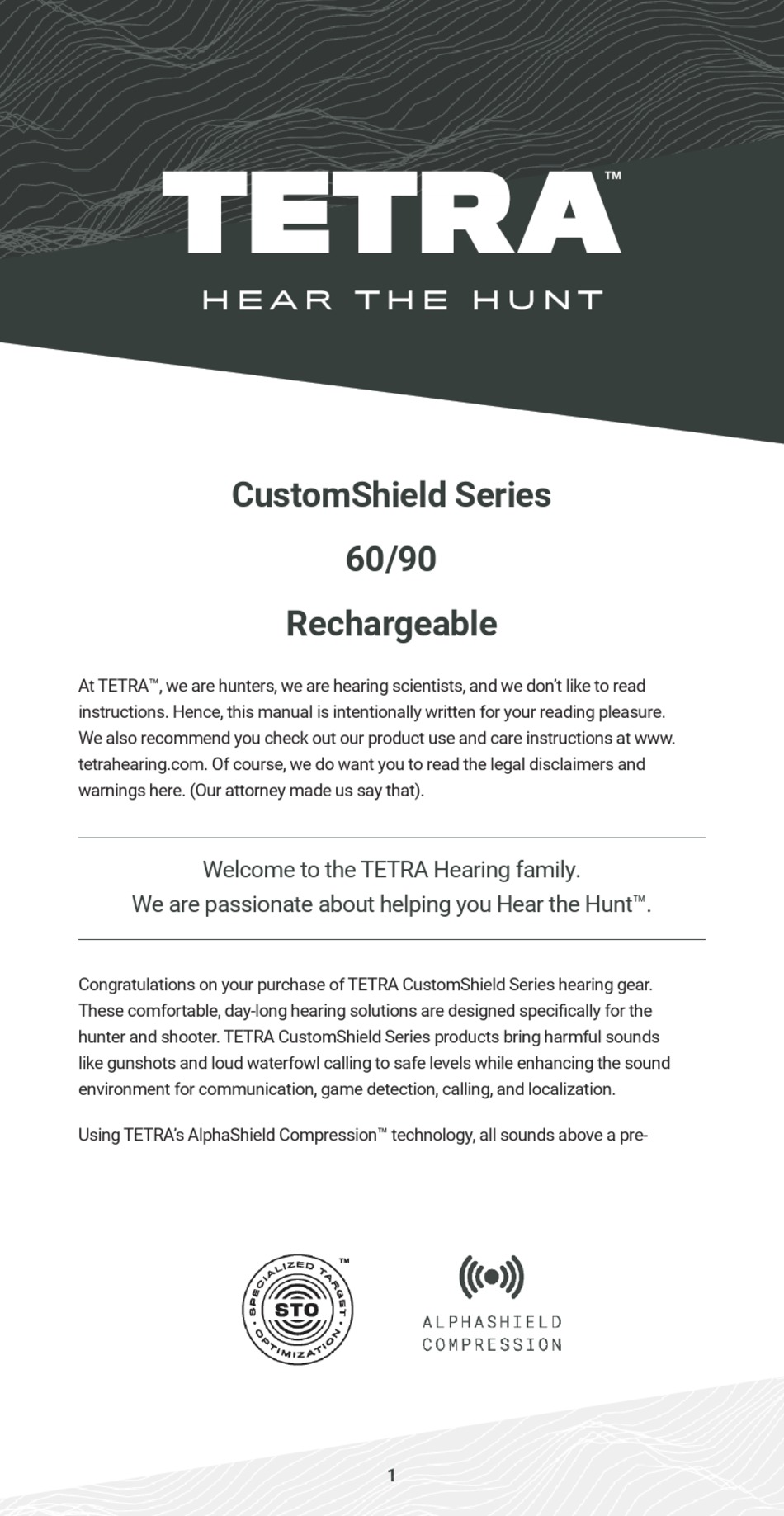 TETRA CUSTOMSHIELD SERIES QUICK START MANUAL Pdf Download ManualsLib