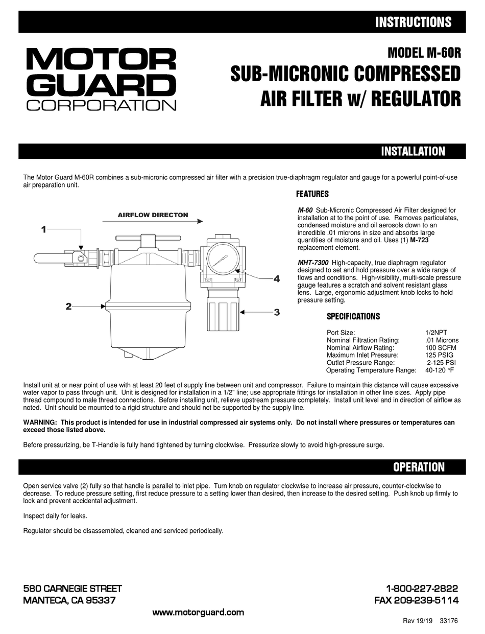MOTOR GUARD M60R INSTRUCTIONS Pdf Download ManualsLib