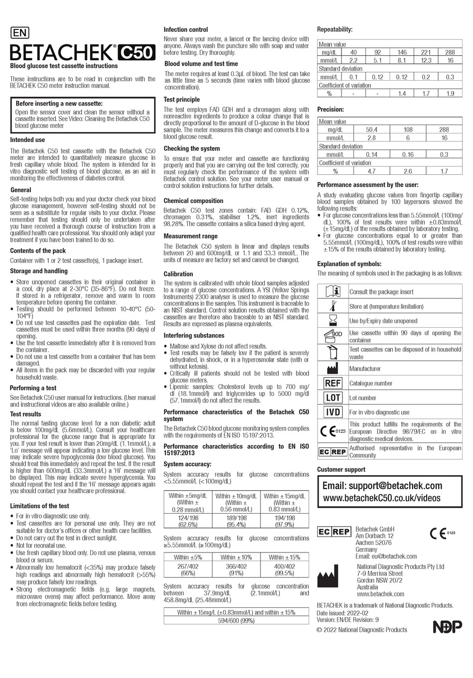 BETACHEK C50 INSTRUCTIONS Pdf Download ManualsLib