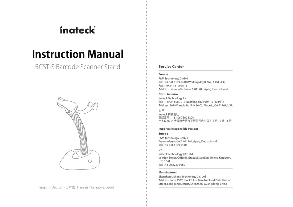 INATECK BCSTS INSTRUCTION MANUAL Pdf Download ManualsLib