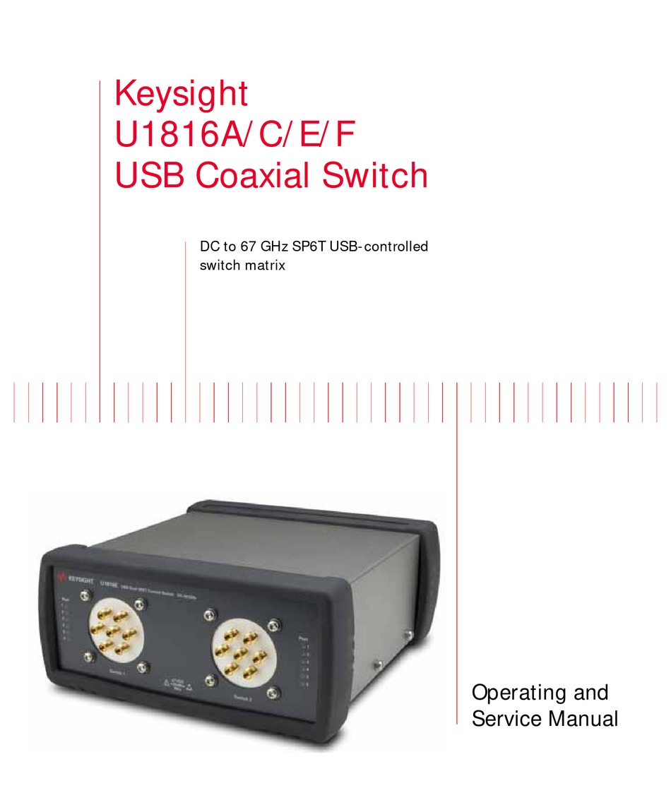 KEYSIGHT U1816A OPERATING AND SERVICE MANUAL Pdf Download ManualsLib