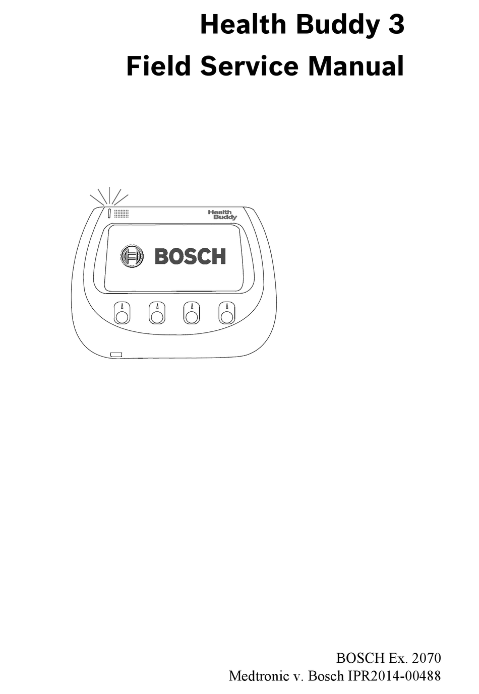 BOSCH HEALTH BUDDY 3 SERVICE MANUAL Pdf Download ManualsLib