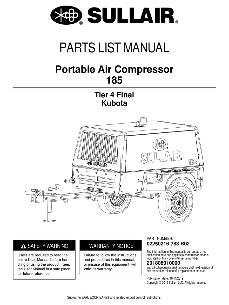 SULLAIR 185 MANUAL Pdf Download | ManualsLib