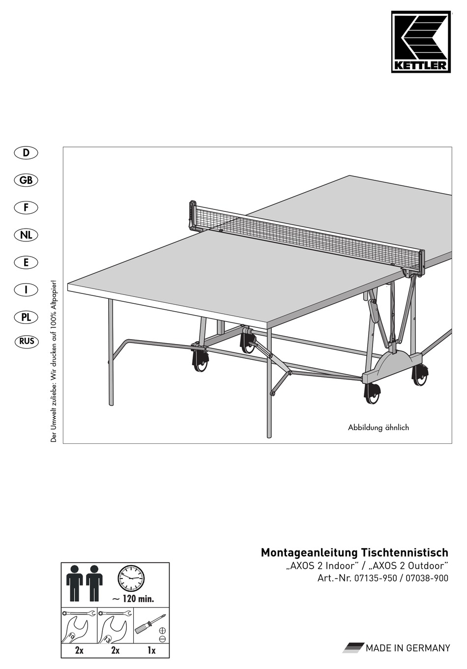 KETTLER AXOS 2 INDOOR MANUAL Pdf Download ManualsLib