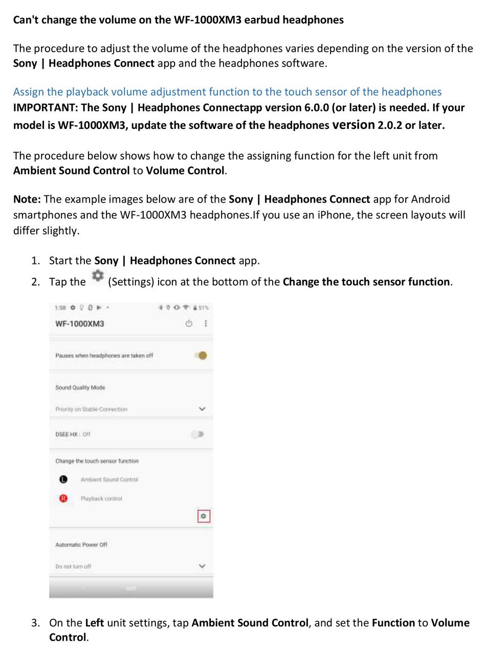 SONY WF1000XM3 QUICK START MANUAL Pdf Download ManualsLib