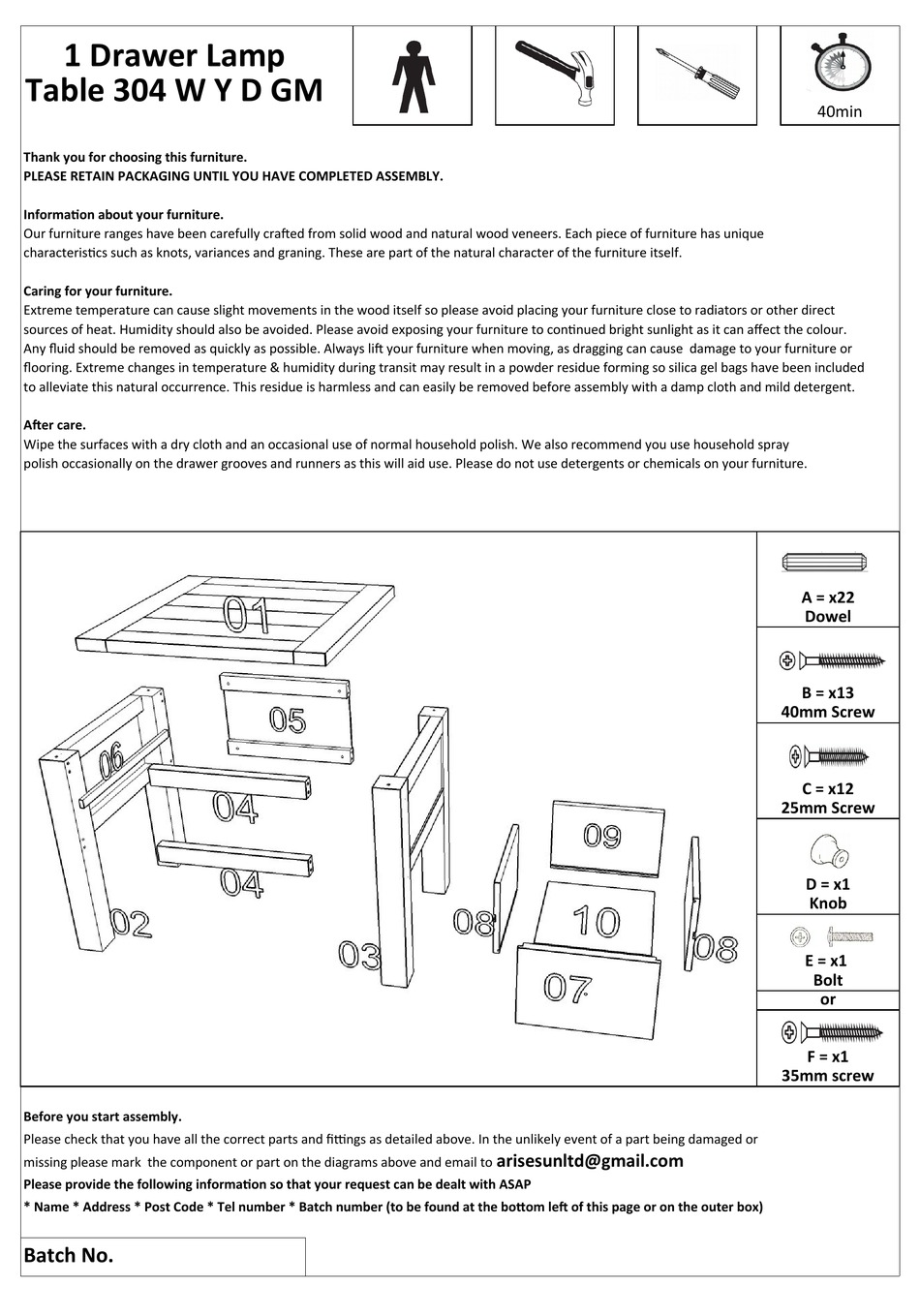 BIG FURNITURE WAREHOUSE 304 W Y D GM QUICK START MANUAL Pdf Download