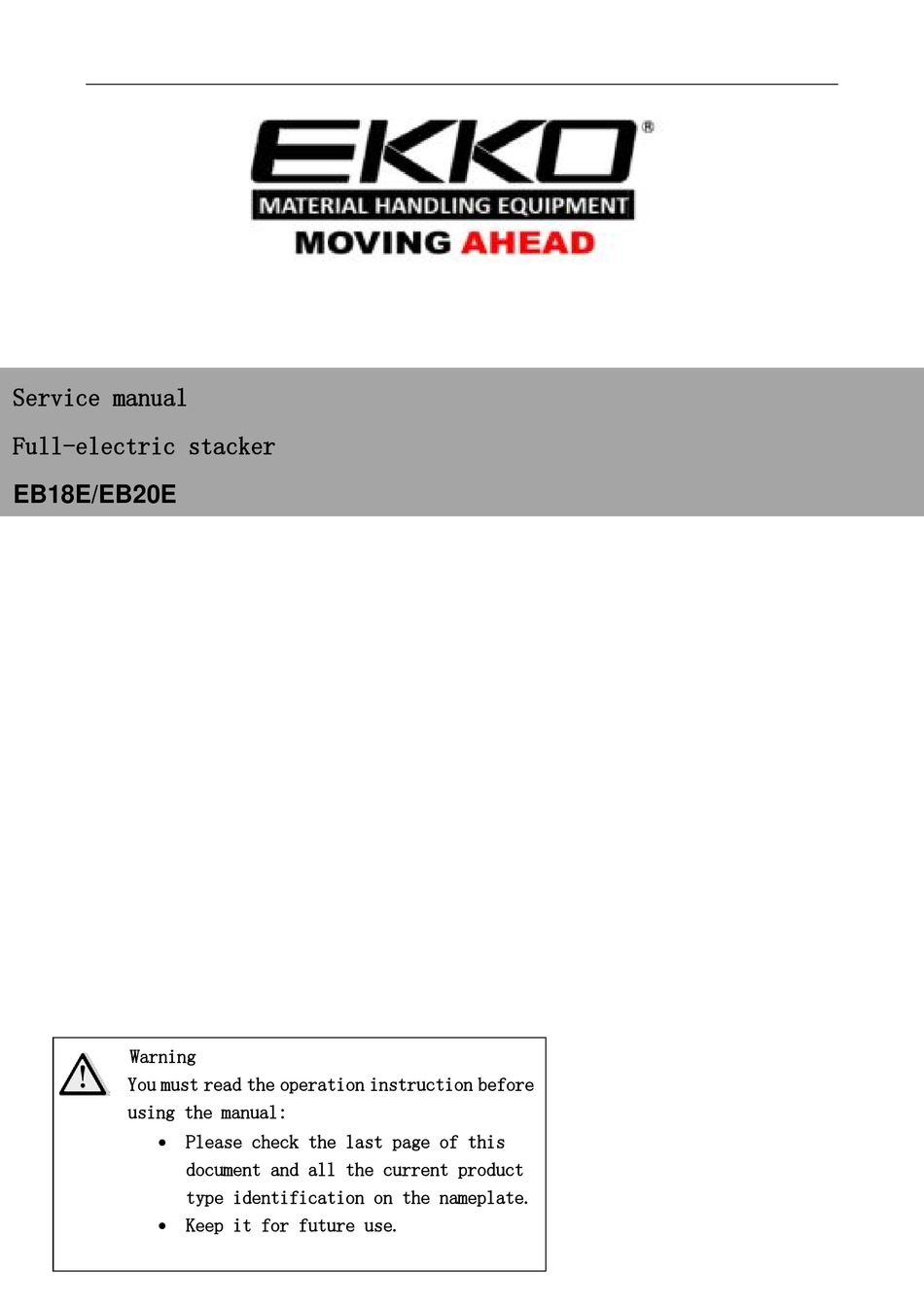 EKKO EB18E SERVICE MANUAL Pdf Download ManualsLib