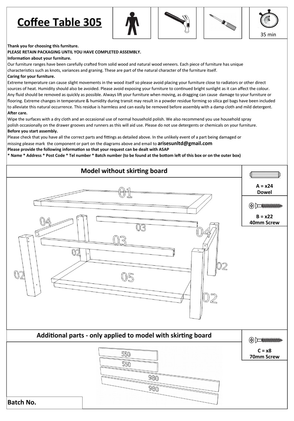 BIG FURNITURE WAREHOUSE COLUMBIA 305 QUICK START MANUAL Pdf Download