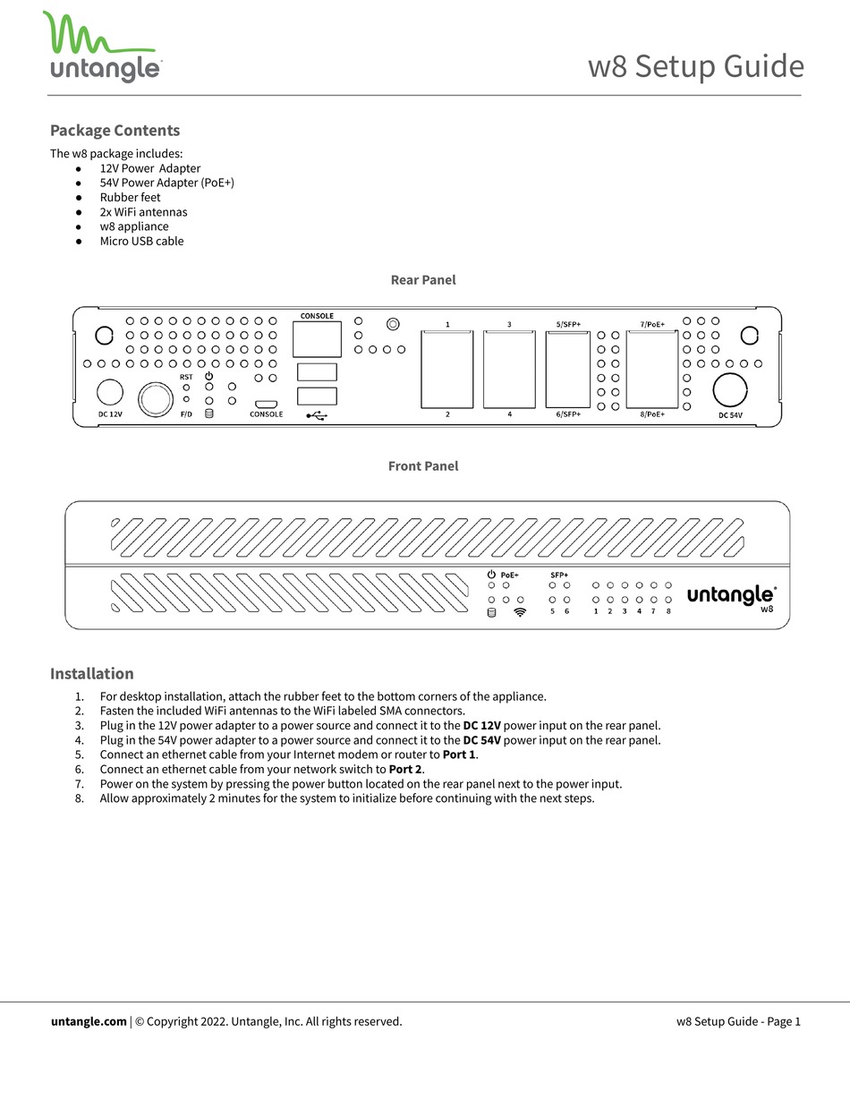 UNTANGLE W8 SETUP MANUAL Pdf Download ManualsLib