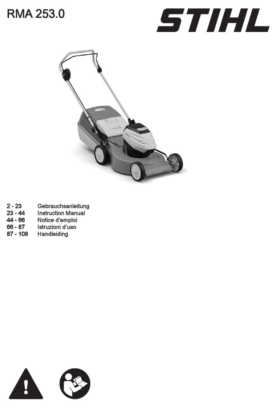 stihl akku rasenm�her rma 253
