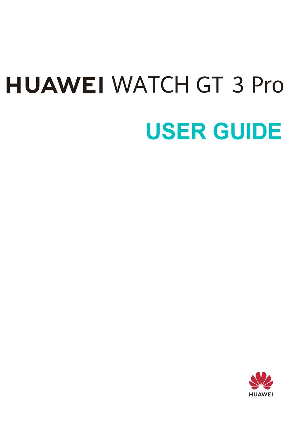 HUAWEI WATCH GT 3 PRO USER MANUAL Pdf Download ManualsLib
