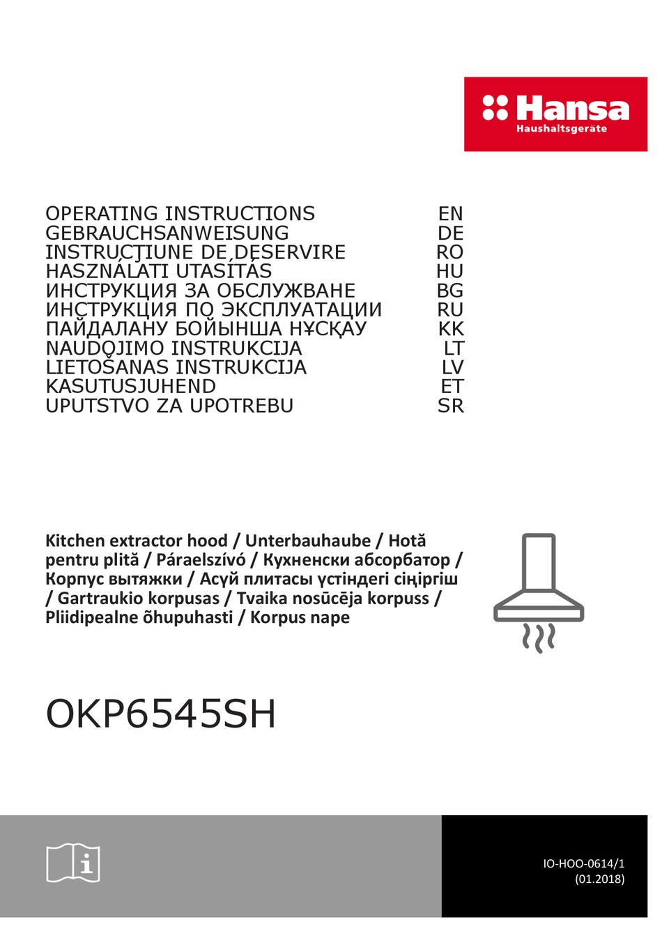 HANSA OKP6545SH OPERATING INSTRUCTIONS MANUAL Pdf Download ManualsLib