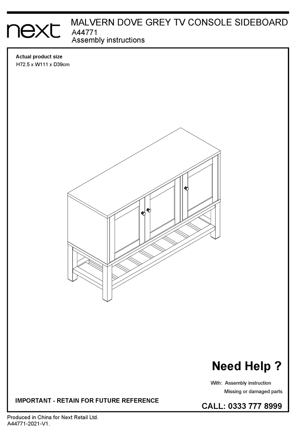 next-a44771-assembly-instructions-manual-pdf-download-manualslib