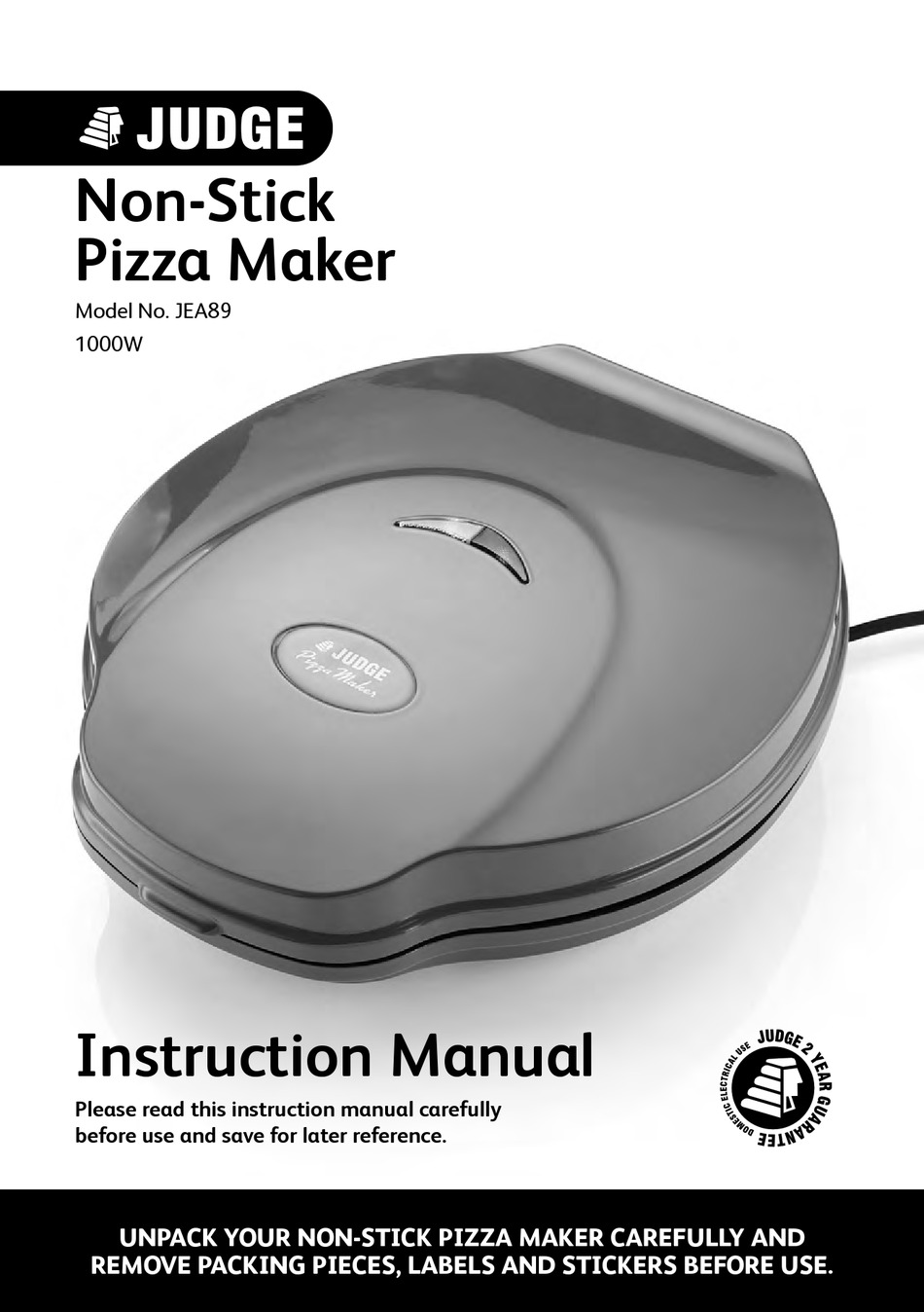 JUDGE JEA89 INSTRUCTION MANUAL Pdf Download ManualsLib