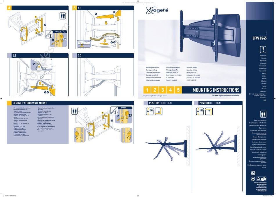 VOGEL'S EFW 8245 MOUNTING INSTRUCTIONS Pdf Download ManualsLib