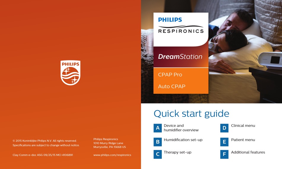 PHILIPS DREAMSTATION CPAP PRO QUICK START MANUAL Pdf Download ManualsLib