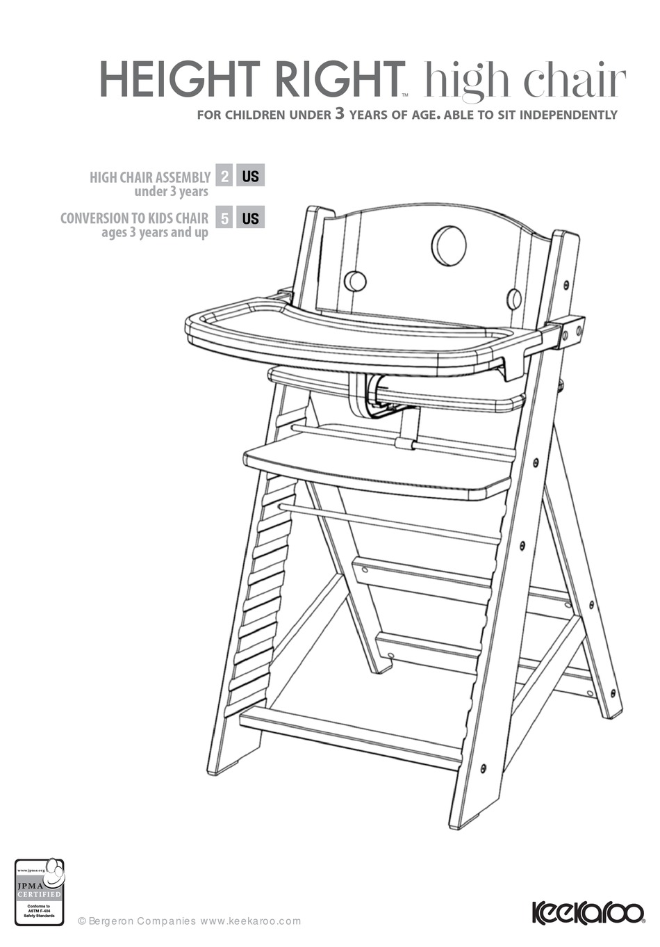 KEEKAROO HEIGHT RIGHT 0050032KR0001 MANUAL Pdf Download ManualsLib