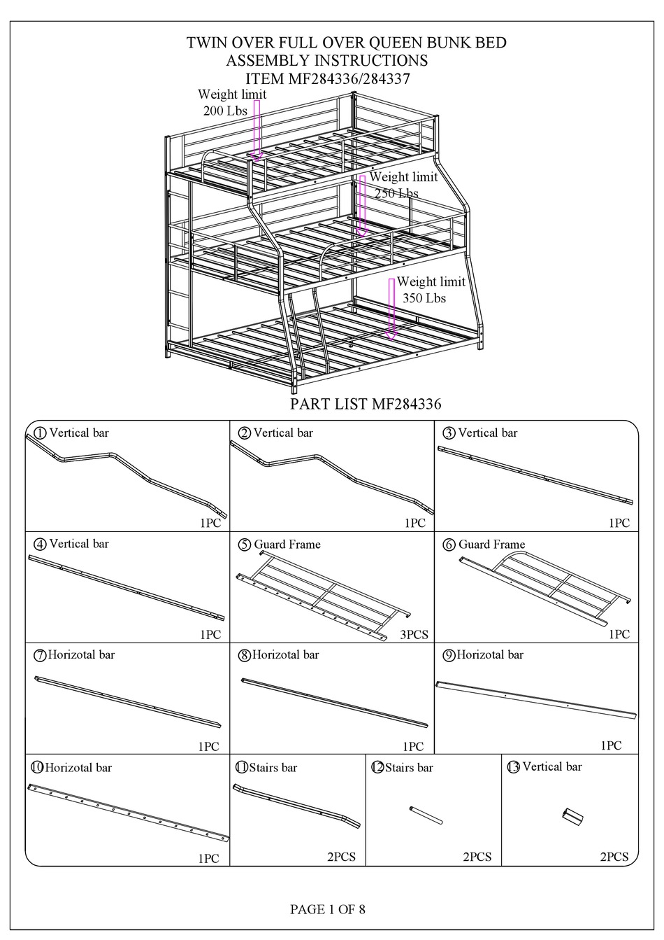 OVERSTOCK MF284336 ASSEMBLY INSTRUCTIONS MANUAL Pdf Download ManualsLib