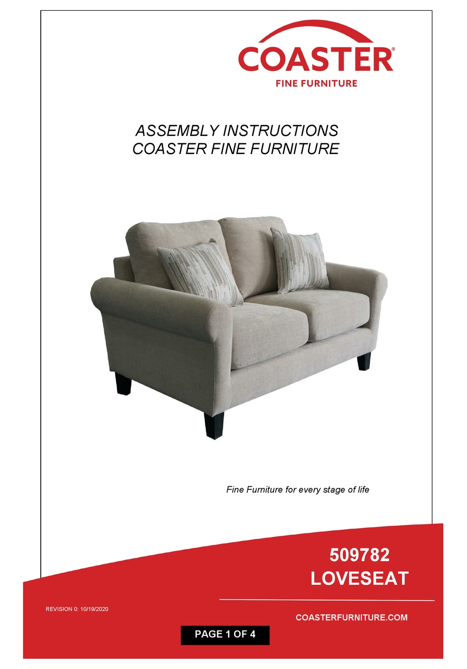 COASTER 509782 ASSEMBLY INSTRUCTIONS Pdf Download ManualsLib