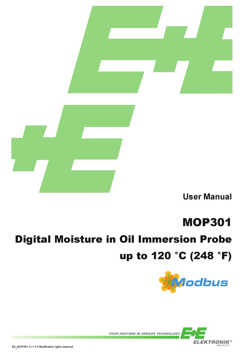 E+E ELEKTRONIK MODBUS MOP301 USER MANUAL Pdf Download | ManualsLib