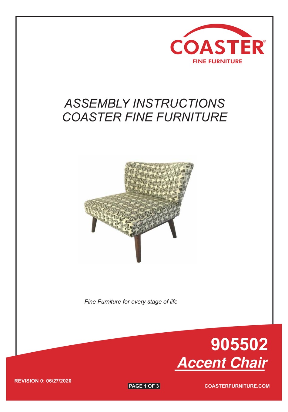 COASTER 905502 ASSEMBLY INSTRUCTIONS Pdf Download ManualsLib