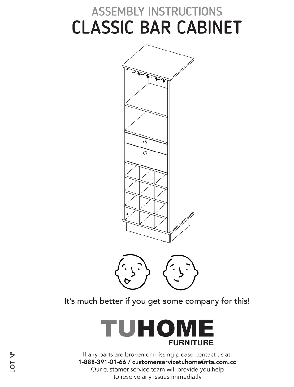 TUHOME FURNITURE CLASSIC BAR ASSEMBLY INSTRUCTIONS MANUAL Pdf